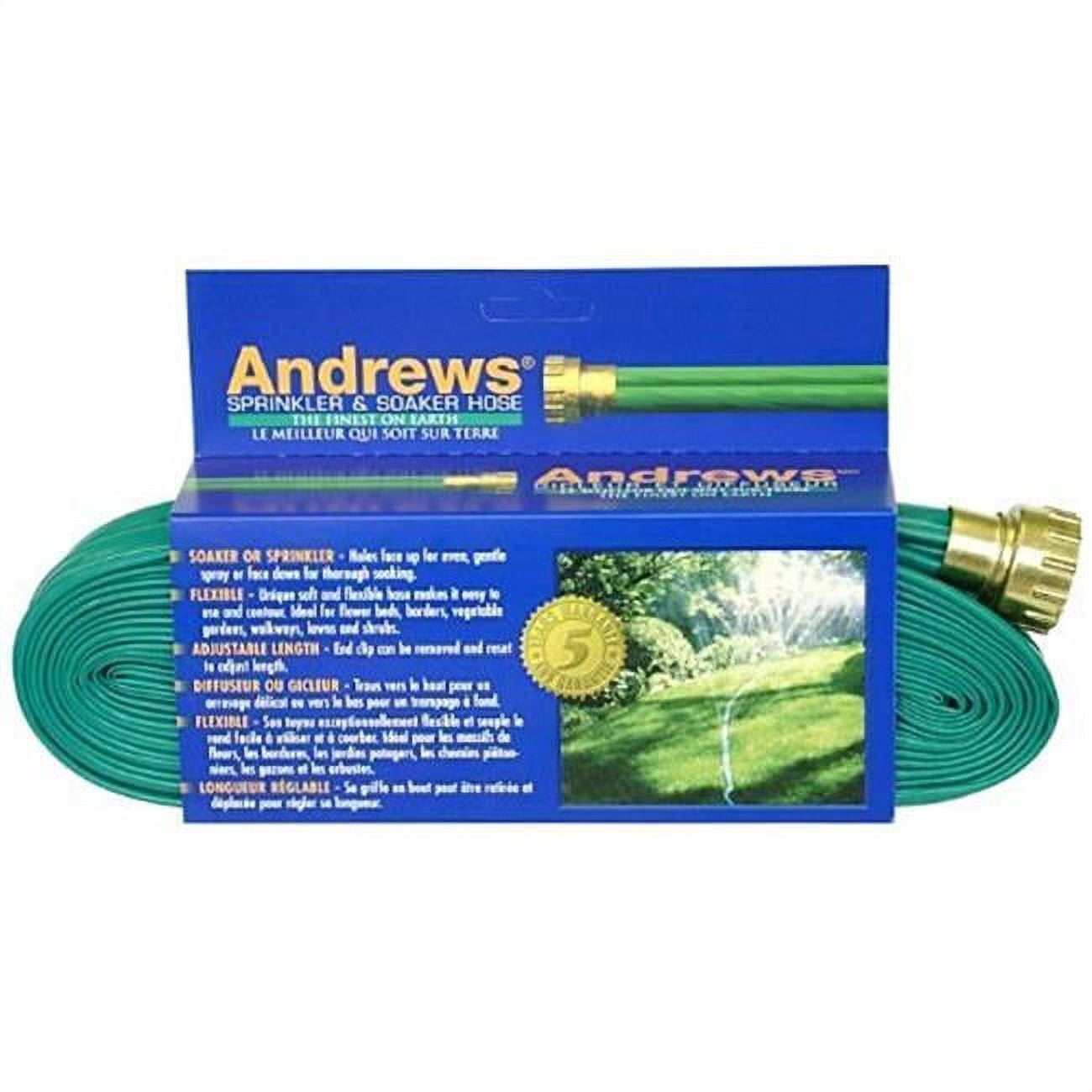 A.M. Andrews 2 Tube Sprinkler & Soaker Hose 100 ft. Durable Vinyl Garden Hose