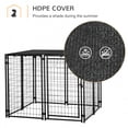 thumbnail image 4 of PawHut Enclos Extérieur pour Chien avec Couvercle Supérieur, Porte, Noir, 4 of 10