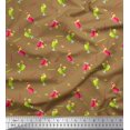 thumbnail image 1 of Soimoi Poly Georgette Fabric Straw & Juice Beverages Decor Fabric Printed Yard 42 Inch Wide, 1 of 3