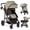 Coffee, variant on Babyjoy 2 in 1 Foldable Baby Stroller Kids Travel Newborn Infant Buggy Pushchair 22 lbs Black