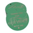 thumbnail image 1 of Inkdotpot Real Rose Gold Foil Thank You For Celebrating With Me Birthday Tags Favor Hang Paper Tags 100 Pieces, 1 of 6