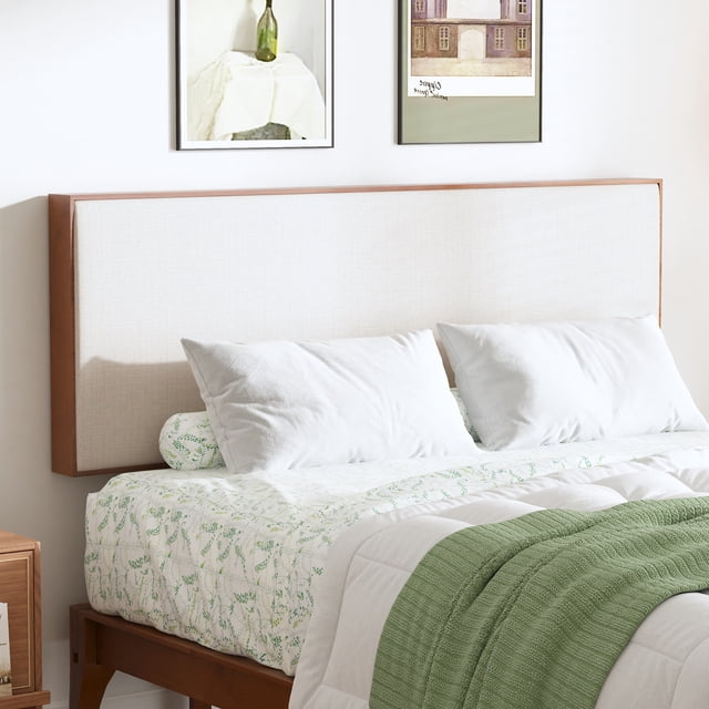 Euroco Bamboo Adjustable Queen Size Headboard, Beige