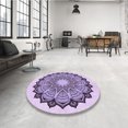 thumbnail image 4 of Ahgly Tapis Rectangulaire Lavable en Machine Intérieur Transitionnel Fleur Rose, 7 Pieds x 9 Pieds, 4 of 7