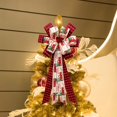 thumbnail image 4 of Bowknot Exquisite Workmanship Wide Application Polyester Long Red Black Buffalo Plaid Bow Pendant for Home, 4 of 8