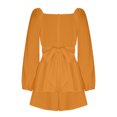 thumbnail image 3 of Birdeem Robe d'Été Décontractée à Manches Courtes pour Femmes, Épaules Dénudées, Col en V Uni, 3 of 5