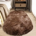 thumbnail image 4 of Hxlamzoo Fluffy Oval Area Rug, Soft Tie Dye Rug, Shaggy Colorful Rug, for Bedroom, Living Room, Teen Dorm, Baby Nursery, 11 Colors & 3 Sizes, 4 of 6
