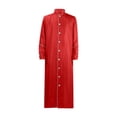 thumbnail image 1 of Penkiiy Priest Robe Dress for Men Clearance Men Solid Halloween Stand Collar Long-sleeved Button Robe Cosplay Coat Red Priest Robe Dress, 1 of 3