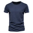 thumbnail image 3 of Besolor 3 Pack Men's Summer Shirts Big and Talls Short Sleeve Basic Tees Round Neck Athletic Workout Tee Tops, 3 of 6