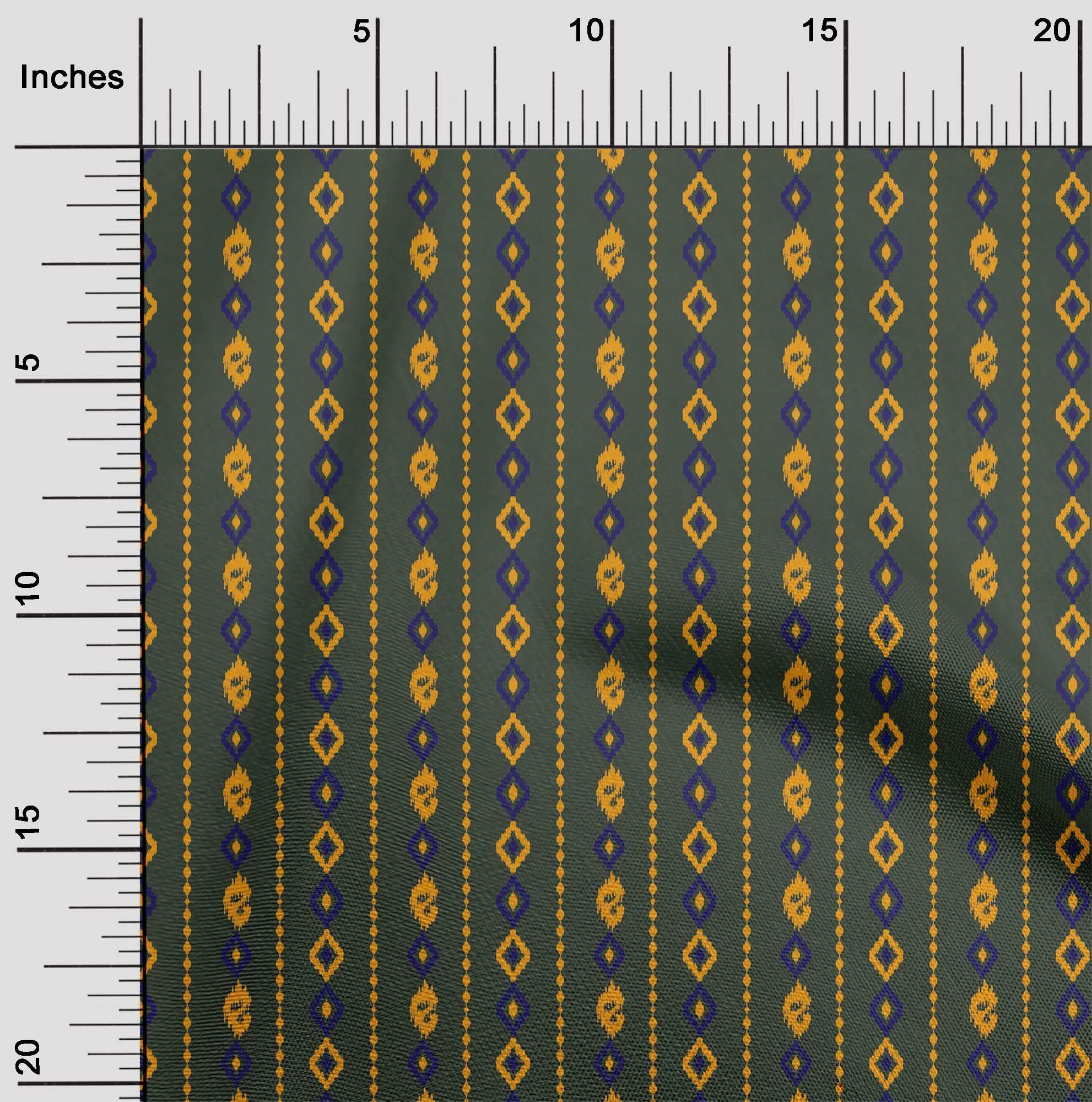 oneOone Tissu Lycra Polyester Rayé & Tissu Décor Ikat Géométrique Imprimé BTY 56 Pouces de Large