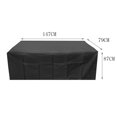 thumbnail image 4 of Outdoor Table Cover under $5! CQCYD Outdoor Table Cover, Waterproof Patio Table Cover, Garden Furniture Protector, Rectangular Tablecloth, Windproof UV Resistant Cover for Deck Yard, 4 of 9