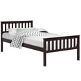 thumbnail image 1 of Giantex Wood Bed Frame,  Bed Mattress Foundation w/Headboard & Footboard, No Box Spring Needed, Twin Size, 1 of 8