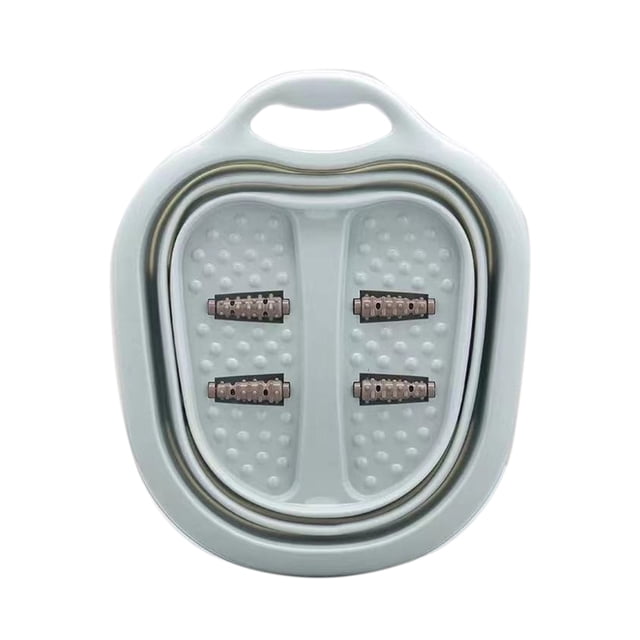 Soak Tub Folding Foot Soaking Bath Basin Foldable Portable Roller Design Massage Bucket For Relieving Feet Pain AchesGreen