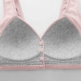 thumbnail image 4 of Yuzhih Womens Everyday Bra Front Closure Full Coverage Comfortable Front Button Bras Wireless Push up Bralettes with Support, 4 of 6