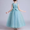 thumbnail image 4 of LOVZFMLL Jupe Princesse à Nœud pour Filles, Été, Manches Courtes, Volants, Dentelle, Col Rond, Broderie, en Maille, 4 of 5