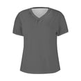 thumbnail image 4 of FAIWAD Womens Summer Tops Short Sleeve V Neck Pullover Shirts Loose Casual Solid Color Basic Tops, 4 of 4