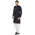 thumbnail image 2 of Kurta Pyjama pour Homme Vêtements Inde Mariage Fête (Bleu, G), 2 of 5
