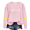 thumbnail image 4 of Timegard Sweat-Shirt Col Rond pour Femmes Épaules Tombantes Pull Imprimé Automne Hiver Décontracté Ample Confortable, 4 of 4
