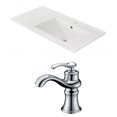 thumbnail image 1 of American Imaginations 24-in. W 1 Hole Ceramic Top Set In White Color - Overflow Drain Incl. AI-16030, 1 of 1