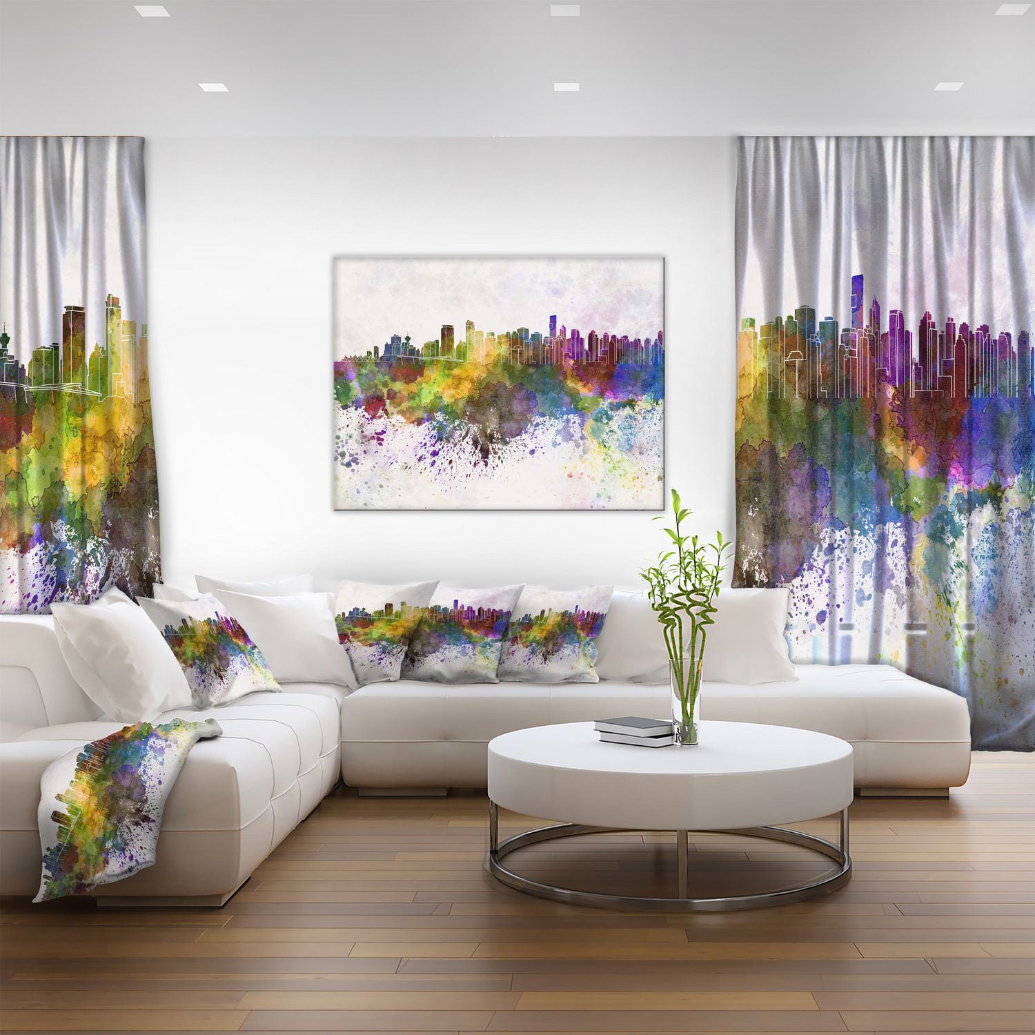 Design Art La Ligne D'Horizon De Vancouver Art Sur Toile