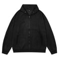 thumbnail image 2 of Pisexur Mens Winter Jacket Man Solid Color Button Zipper Cardigan Hooded Coat Mens Winter Coat Windbreaker Jacket Warming Jacket, 2 of 5