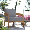 thumbnail image 1 of Modway Brisbane Fauteuil de Patio Extérieur en Bois de Teck, Gris Naturel, 1 of 8