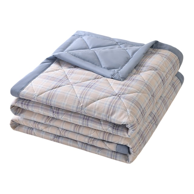 Cotton Multicolor Summer Quilt Lightweight Embossed Design Home Bedding 39x59 Inch Decorative Cover Living Room Sofa Throw Cooling Blanket Washable