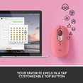 thumbnail image 3 of Logitech POP Mouse, , Compact and Portable Wireless Bluetooth Mouse With Programmable Buttons and Quiet Clicks - Heartbreaker Rose, 3 of 9