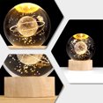 thumbnail image 3 of 3D Crystal Ball with Warm Light Wooden Base Small Night, 3 of 8
