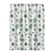 31x71IN Fabric White Shower Curtain Liner Boho Farmhouse Fabric Shower Curtain Thick Bathroom Shower Curtains Hotel Quality Lightweight Waterproof for Shower, Bathtub Bathroom Accessories