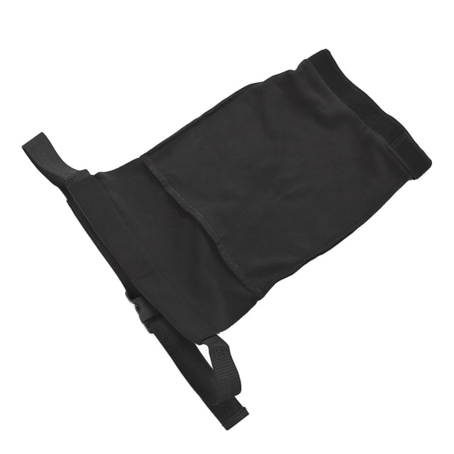 Catheter Leg Bag Holder by Ymiko, made from skin-friendly fleece fabric, designed to securely hold urinary drainage tubes and bags in place. The black holder features adjustable straps for a stable fit, reducing sweat buildup and ensuring comfort. Ideal for discreetly hiding urine bags under clothing to protect privacy.