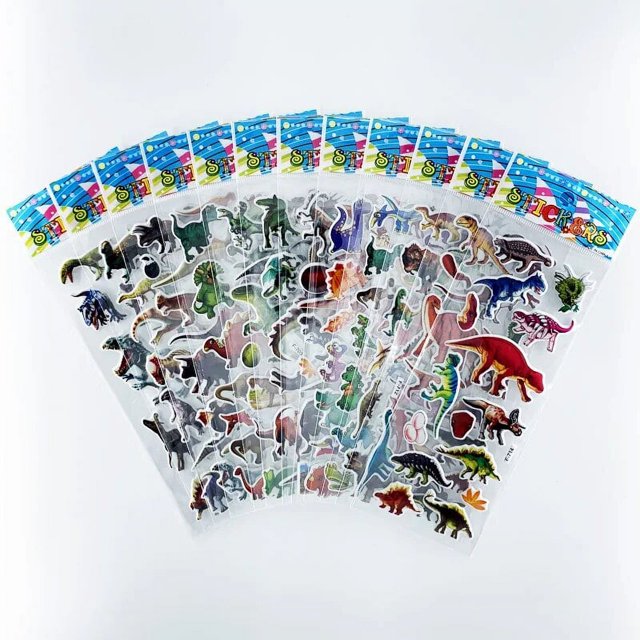 12 Sheets/Set Dinosaur Series Cartoon Stickers For Child Notebook Skateboard DIY Waterproof Cute Sticker Toy Boys Gift Dinosaur 1