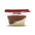 thumbnail image 3 of Rubbermaid TakeAlongs Mini Deep Square Food Storage Containers, 118 mL (0.5 Cup), Ruby Red, 6 Pack, 3 of 6