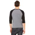 thumbnail image 2 of Bella + Canvas Unisex 3/4-Sleeve Baseball T-Shirt, 2 of 3