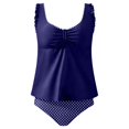 thumbnail image 4 of Maillots de Bain pour Femmes, Tankinis pour Femmes Modestes Deux Pièces, Haut de Tankini à Nœud devant avec Bas, Cadeaux des Fêtes, 4 of 4