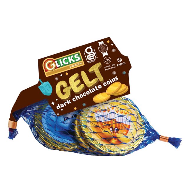 Glicks pièces de monnaie chocolat noir célibataires 15g