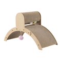 thumbnail image 2 of GROWTH TANK Arch Bridge Cat Scratcher Board Corrugated Stable Recyclable Cat Scratcher Board Brown Size L, 2 of 9