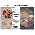 thumbnail image 3 of BalajeesUSA Recycled Outdoor Plastic Patio Rugs Clearance Waterproof RV Camper Rug Large Reversible mats 6'x9' Orange, Lt Yellow, Lt Grey, Black 576, 3 of 4