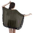 thumbnail image 4 of Moomaya Open Front Printed Shrug Printed Kimono Sleeve Beach Cover Up For Women, 4 of 5