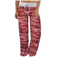 thumbnail image 2 of RKSTN Womens Pants Fashion Comfy Stretch Print Drawstring Wide Leg Lounge Pants Loose Comfortable Pants, 2 of 8