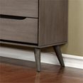 thumbnail image 3 of Allora 2-Drawer Mid-Century Solid Wood/Wood Veneer/MDF Nightstand in Gray, 3 of 5