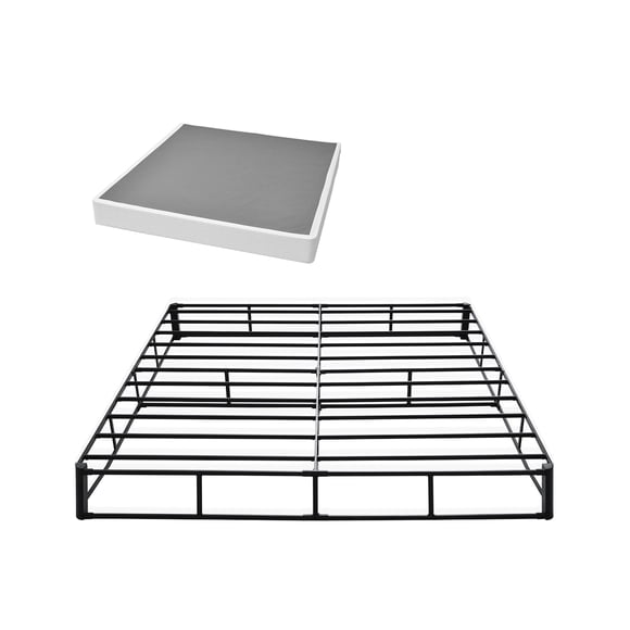 VEVOR Cadre de Lit Très Grand à Sommier avec Tissu 79,1 L x 75,8 L x 9,1 H Po