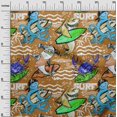 thumbnail image 3 of oneOone Polyester Spandex Dark Mustard Fabric Ocean Life Craft Projects Decor Fabric Printed By The Yard 56 Inch Wide, 3 of 5
