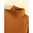 thumbnail image 4 of FOCUSNORM Newborn Baby 2 Pcs Fall Clothes Pants Set Baby Girl Boy Winter Ribbed High Neck Romper Pants Outfits Infant Clothing, 4 of 9