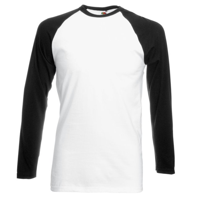 Fruit Of The Loom T-Shirt de Baseball à Manches Longues pour Hommes