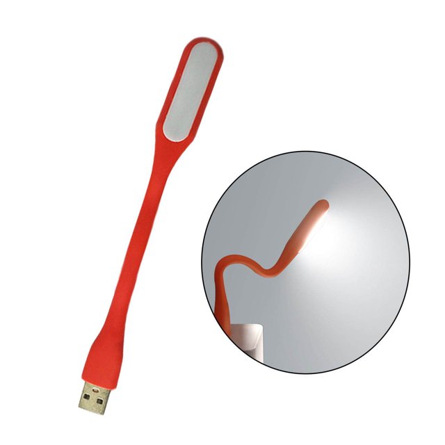 Baohd Lampe LED Flexible Portable Réglable pour Ordinateur Portable Soin des Yeux Rouge