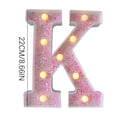 thumbnail image 1 of JilgTeok 1 Packs Colorful Light Up Letters LED Letter Lights for Proposal Statement Birthday Party Wedding Home Bar Decoration Scene Decorative Light Clearance, 1 of 3