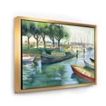 thumbnail image 2 of Designart Bateaux au printemps vert ART MURAL À CADRE FLOTTÉ, 2 of 4