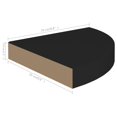 thumbnail image 4 of vidaXL Floating Corner Shelf Black 25x25x3.8 cm MDF, 4 of 4