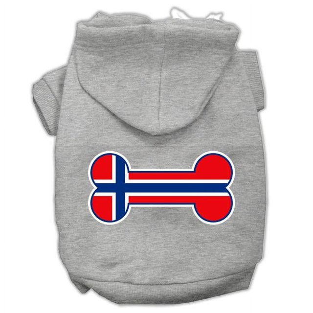 Sweats à Capuche pour Animaux de Compagnie en Forme de Drapeau Norvégien Gris XXL (18)