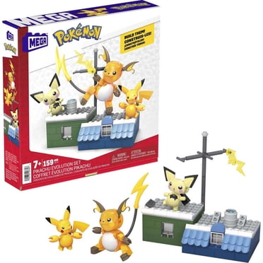 MEGA Pokémon Building Toy Kit Pikachu Set with 3 Action Figures (159 Pieces) for Kids